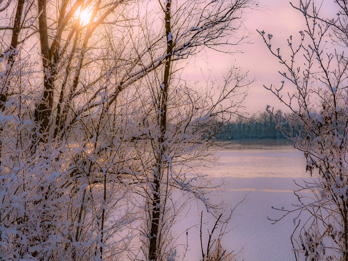 WINTERLANDSCHAFT AM SEE