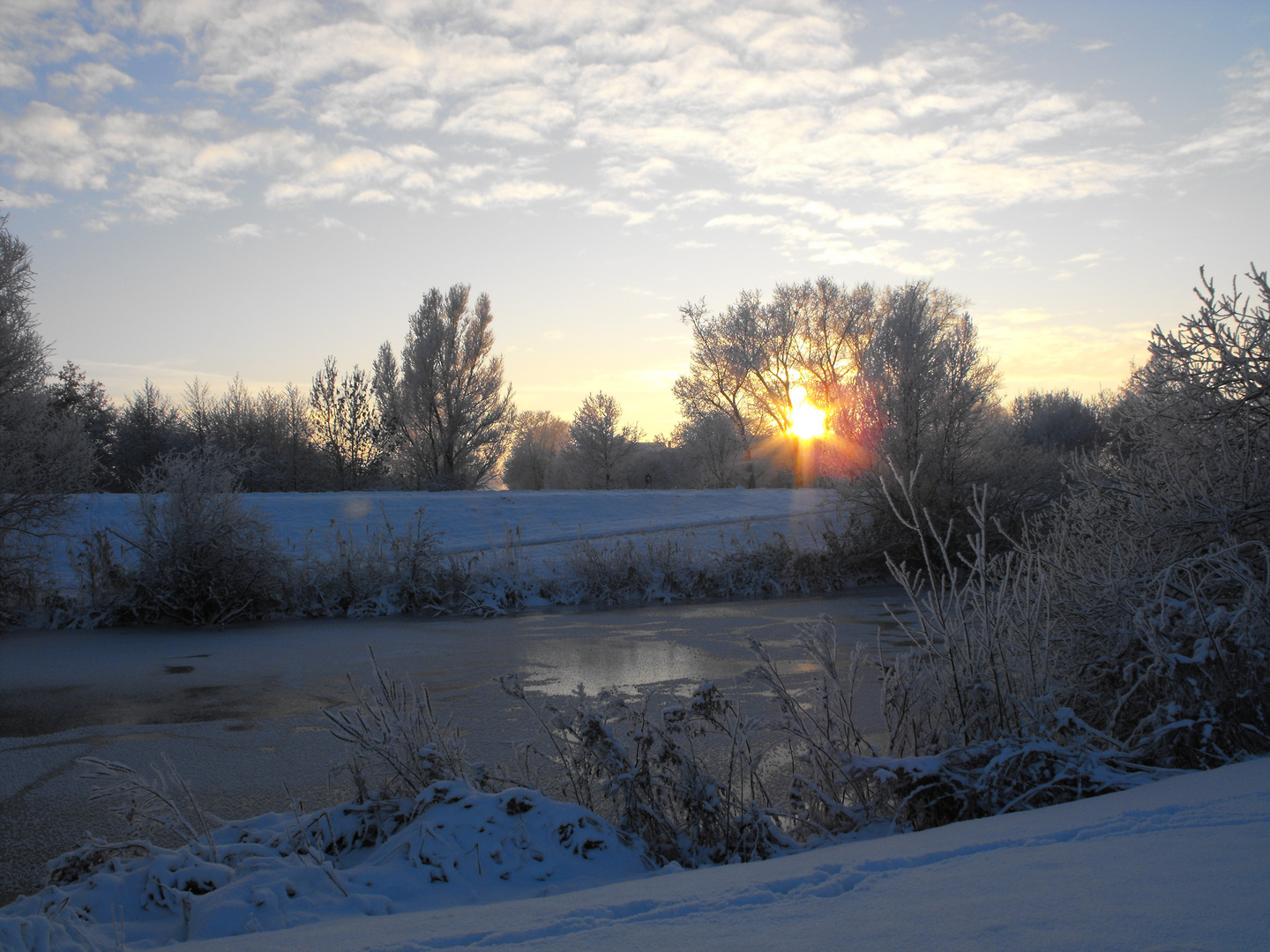 Winterlandschaft an der Ochtum