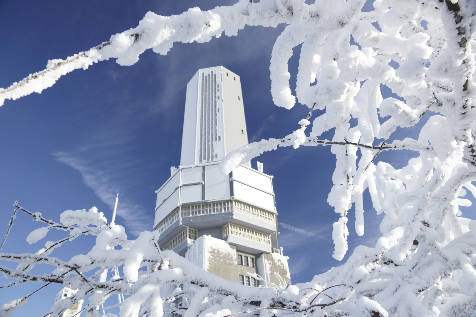 Winterlandschaft auf dem Feldberg 882m im Taunus (Hessen)