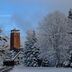 Winterlandschaft auf dem Fohrenbühl im Schwarzwald.