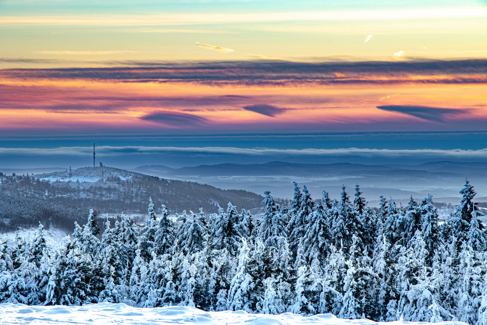 Winterlandschaft auf dem Kahlen Asten (Winterberg)