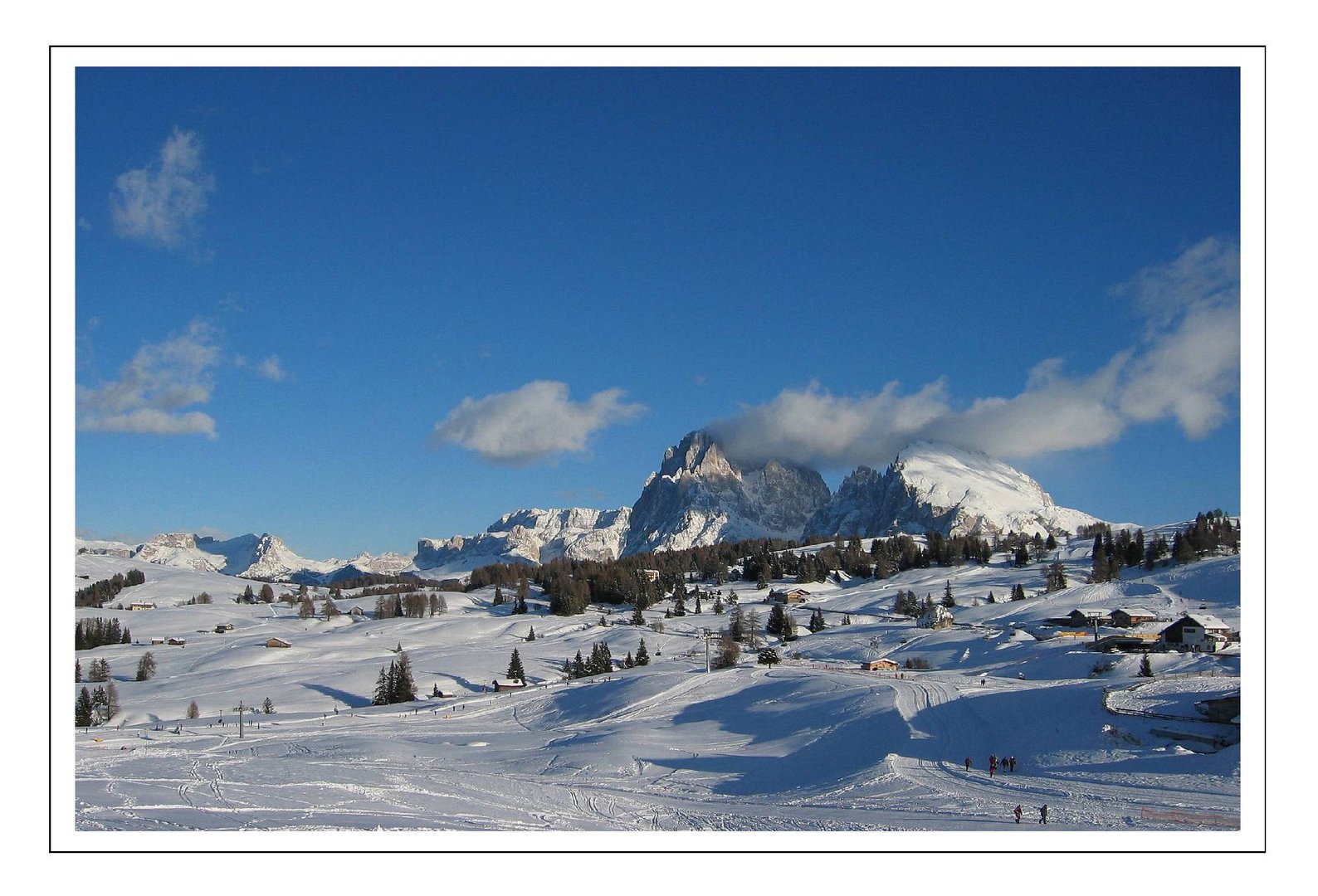 Winterlandschaft auf der Seiser Alm