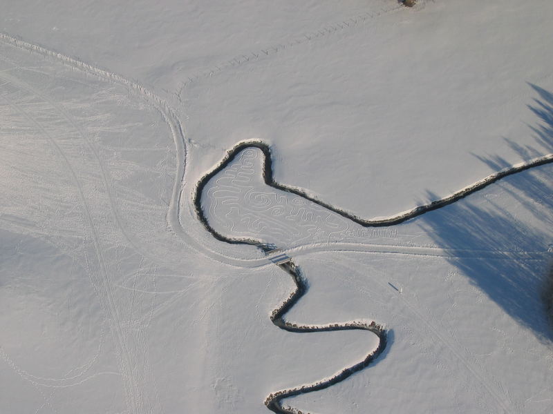 Winterlandschaft aus dem Ballon