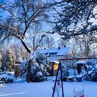 Winterlandschaft bei blauem Himmel