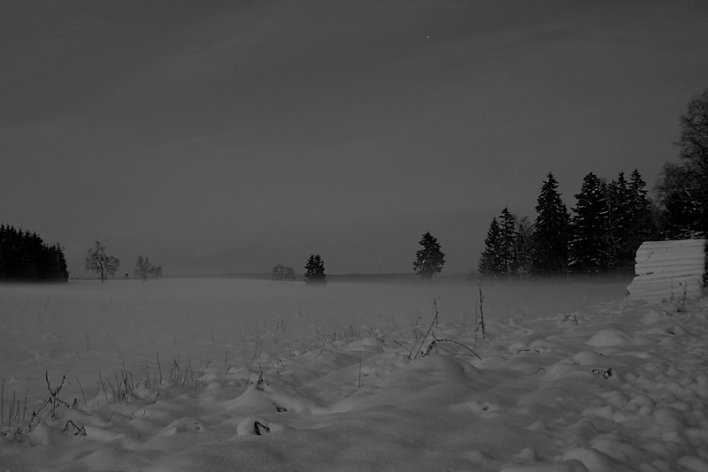 Winterlandschaft bei Nacht