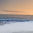 Winterlandschaft bei Sonnenuntergang