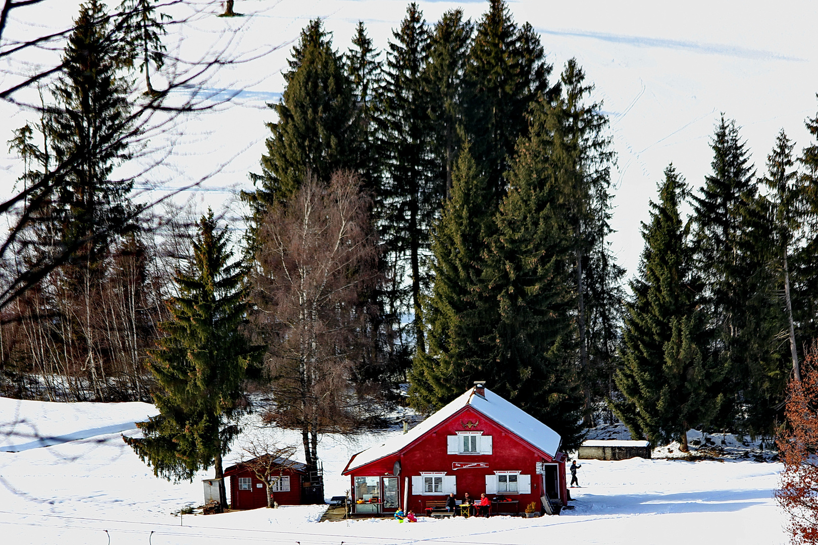 Winterlandschaft der Modelleisenbahn