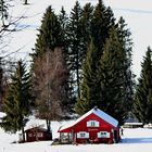 Winterlandschaft der Modelleisenbahn