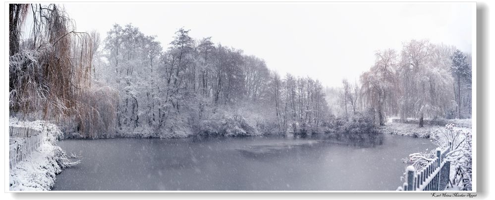 Winterlandschaft direkt bei uns vor der Haustüre.