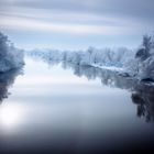 Winterlandschaft Donau bei Straubing