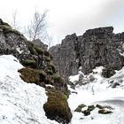 Winterlandschaft im Nationalpark Þingvellir (Thingvellir) 