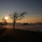 Winterlandschaft im Sonnenuntergang