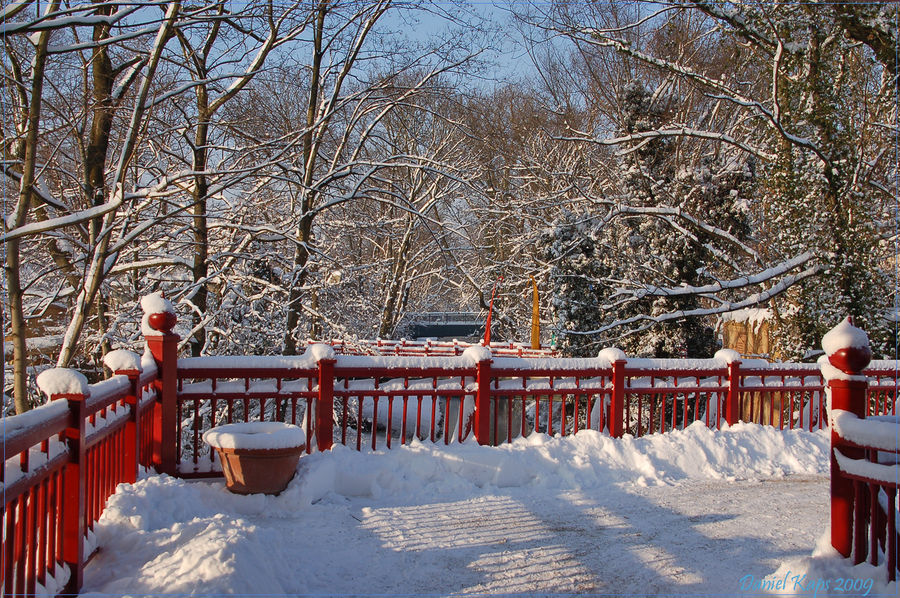 Winterlandschaft im Zoo Leipzig