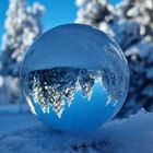 Winterlandschaft in der Glaskugel