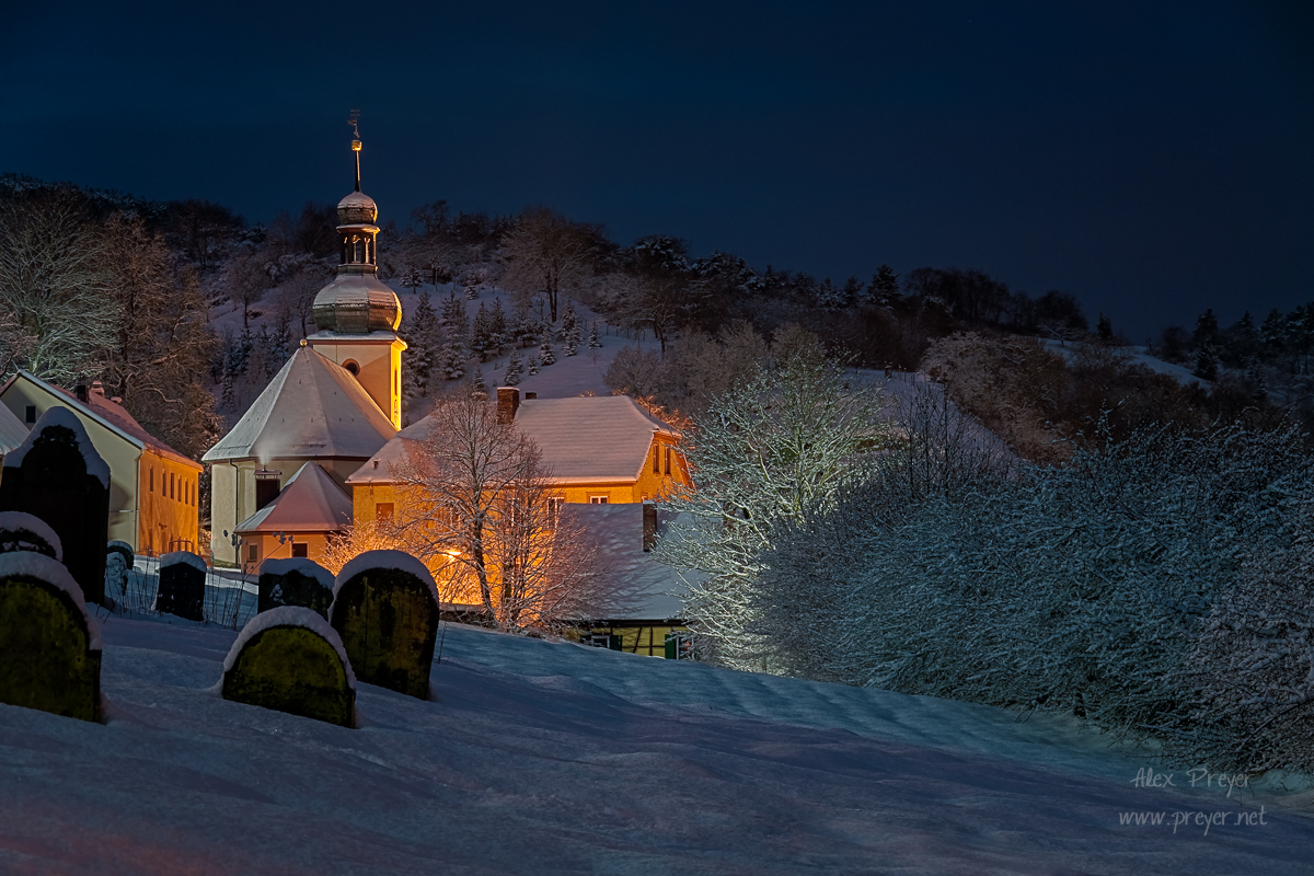 Winterlandschaft in Pfaffenhausen an der Saale