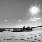 Winterlandschaft in Schwarzweiß