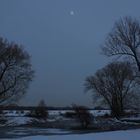 Winterlandschaft mit Mond