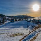 Winterlandschaft mit Schmalspurbahn