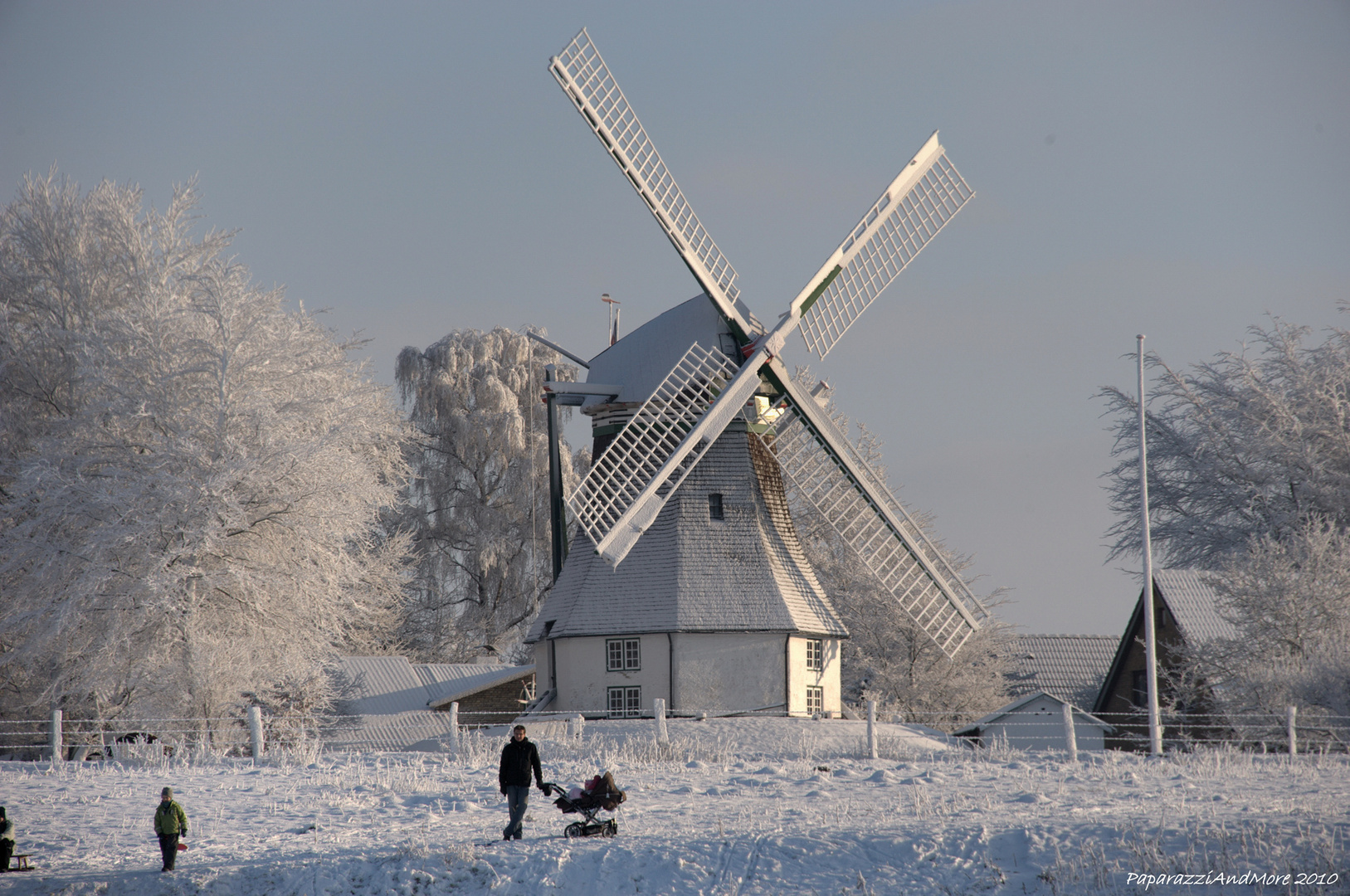 Winterlandschaft - Mühle in Munkbrarup