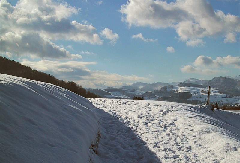 Winterlandschaft (nun in Farbe)