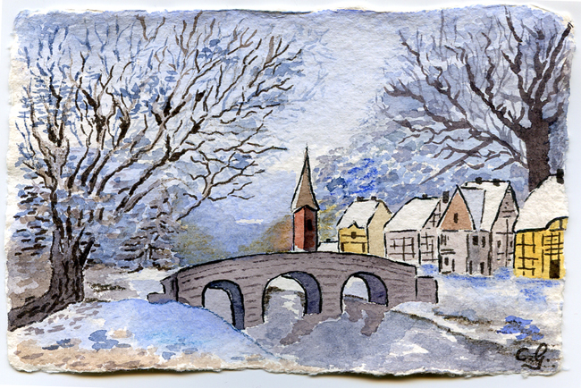 Winterlandschaft Postkarte 1