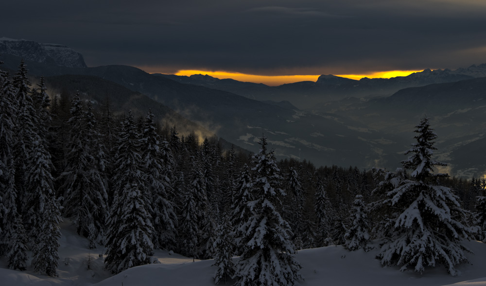 Winterlandschaft (Rodenecker Alm Richtung Eisacktal)