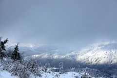 Winterlandschaft Schwarzwald, Blick vom Hochblauen 1165 üNN