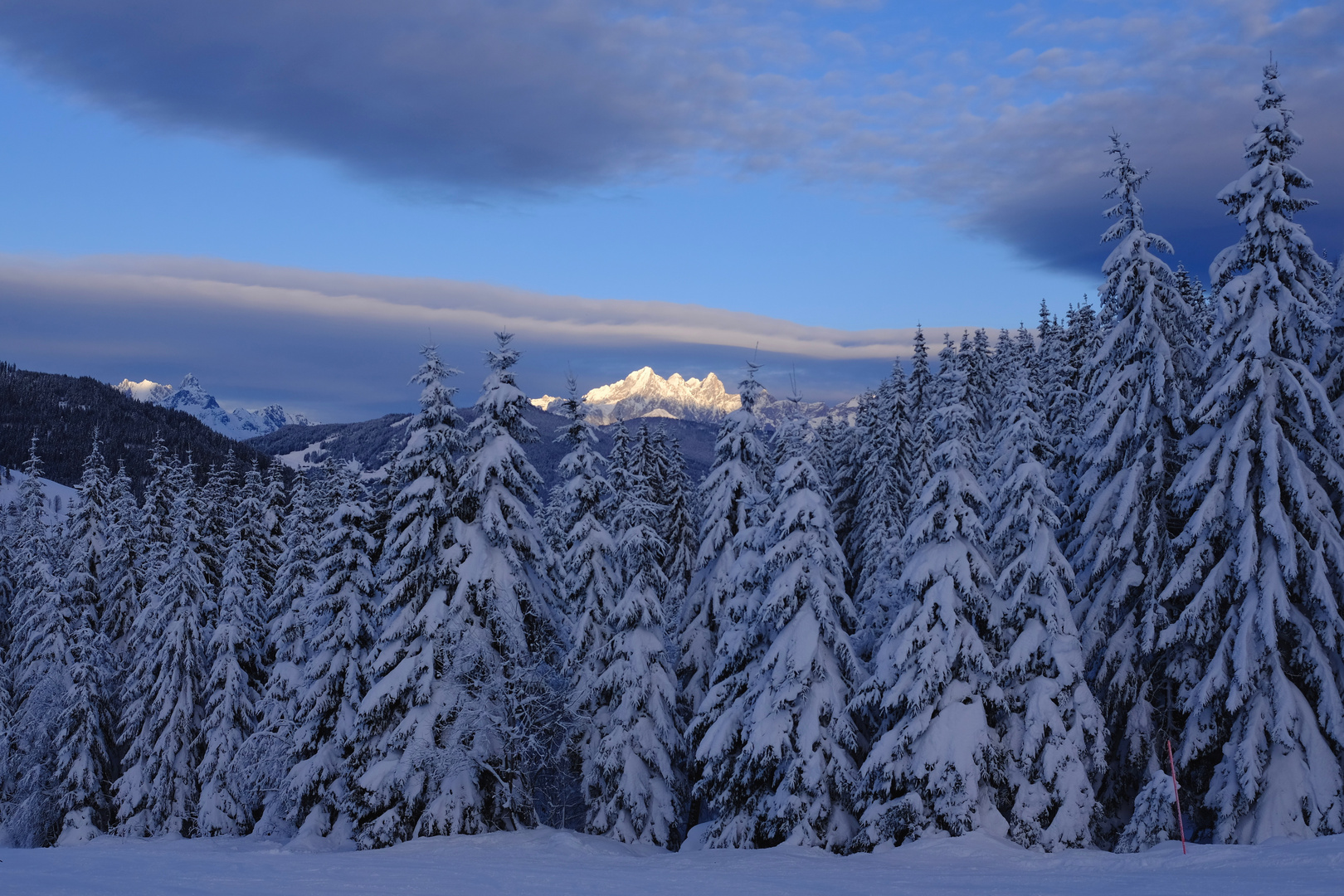 Winterlandschaft Sonnenuntergang