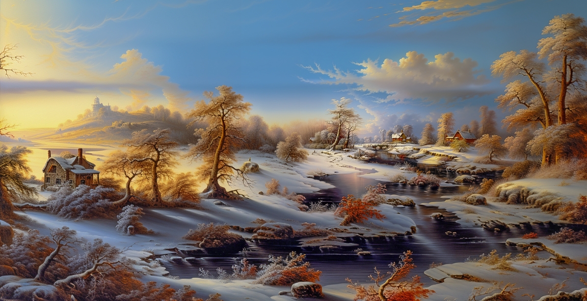 Winterlandschaft um 1830