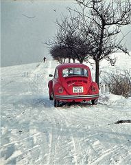 Winterlandschaft und der Rote...