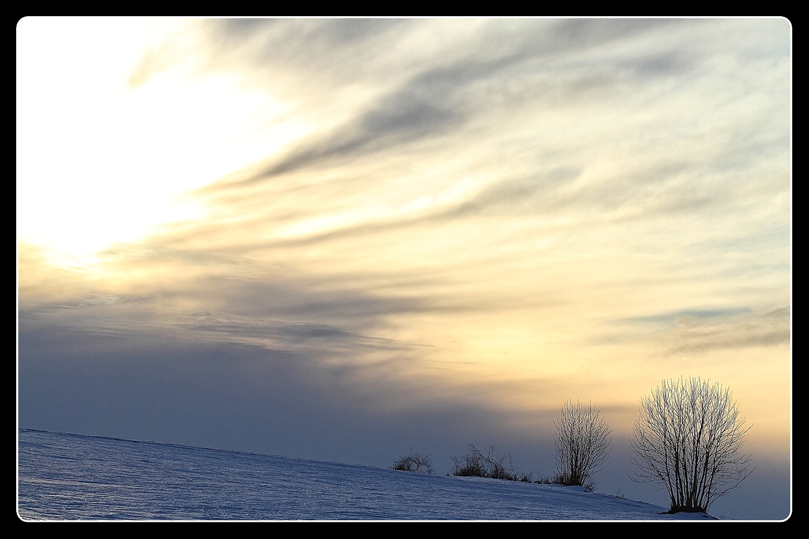 Winterlich Abendstimmung