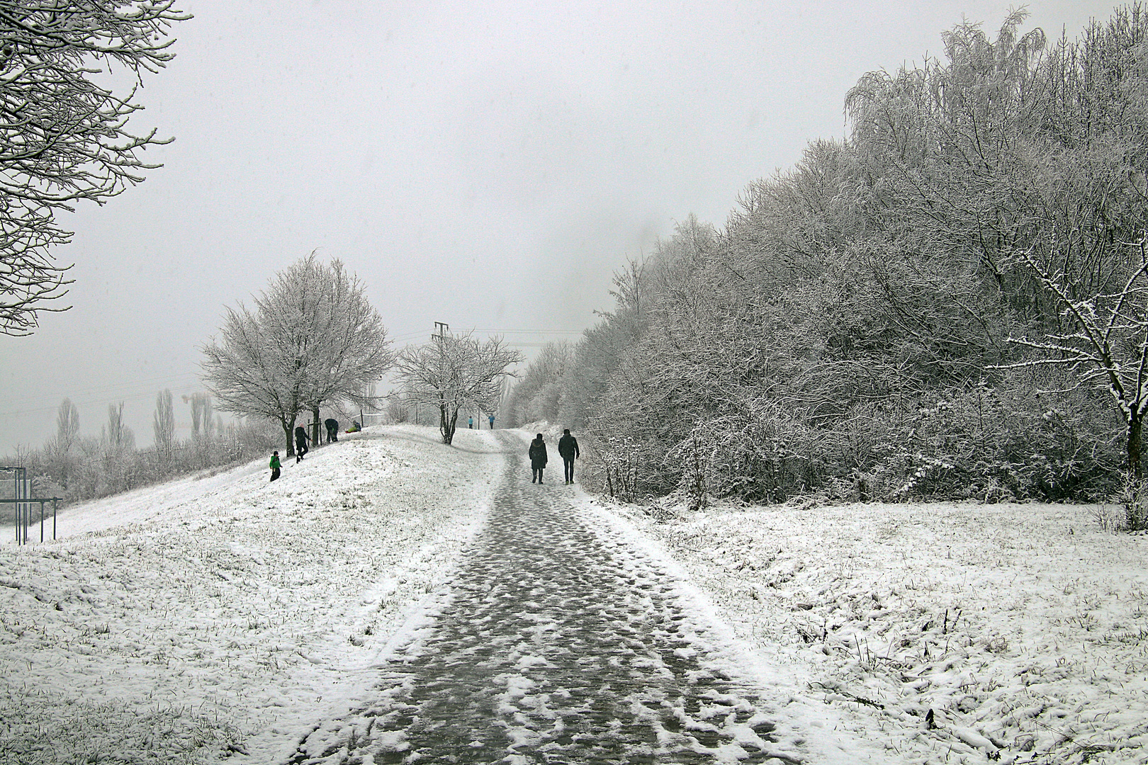 Winterlich hinter der Römerschanze