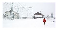 Winterlicha Spaziargang bim Bahnhof Bonaduz