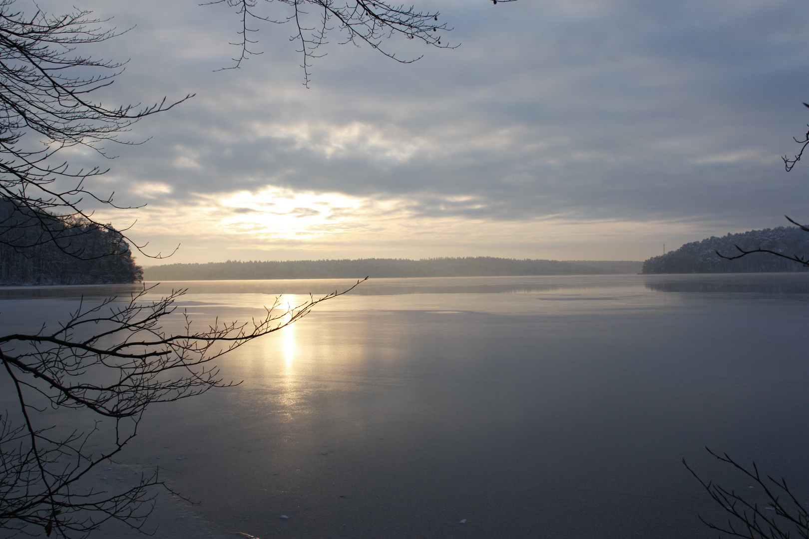 Winterliche Abenddämmerung