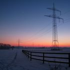 winterliche Abenddämmerung