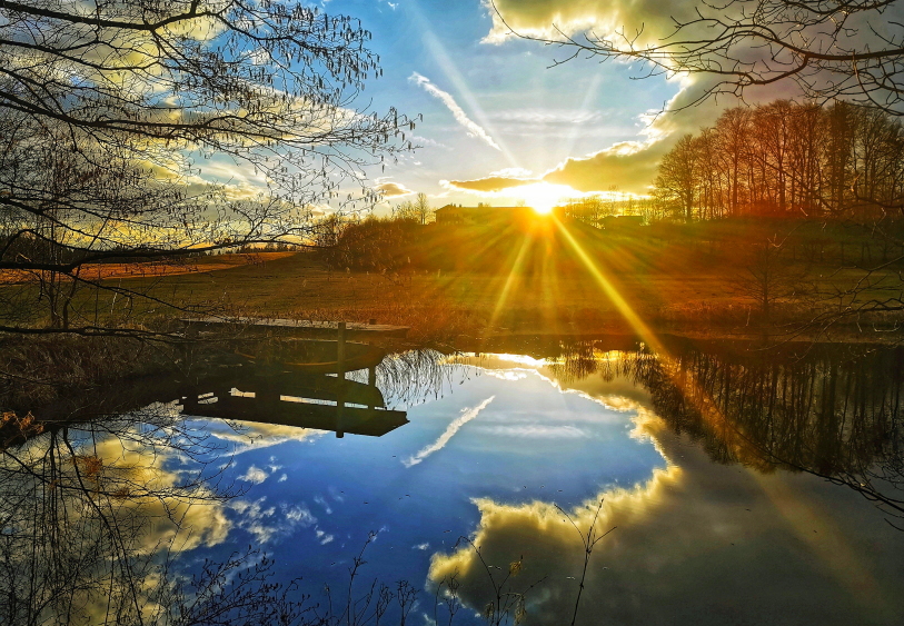 winterliche Abendsonne