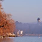 Winterliche Abendstimmung am Bodensee