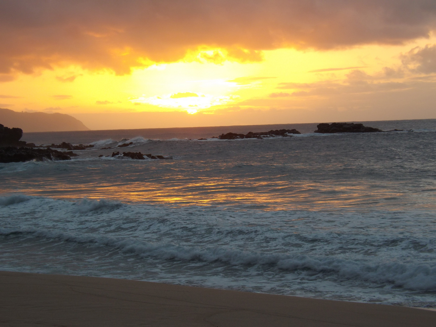 winterliche Abendstimmung am Pacific