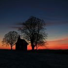 Winterliche Abendstimmung an der Kapelle