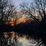 winterliche abendstimmung im spiegel der oker