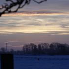 Winterliche Abendstimmung in Nordfriesland