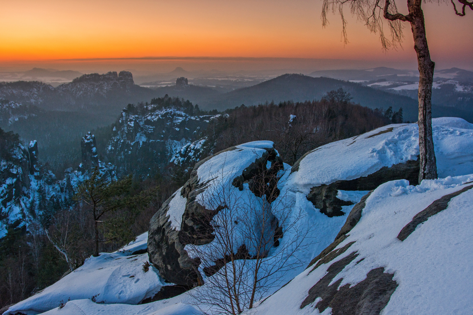 winterliche Aussicht carolafelsen