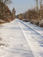 Winterliche Bahnstrecke