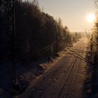 winterliche Bahnstrecke