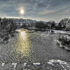 Winterliche Bartenwetzer-Brücke über die Fulda