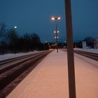 Winterliche Bundesstraße B22 bei Bamberg