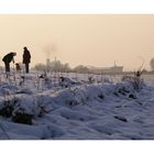 Winterliche Elbe bei Glückstadt