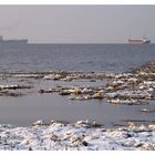 Winterliche Elbe in Glückstadt