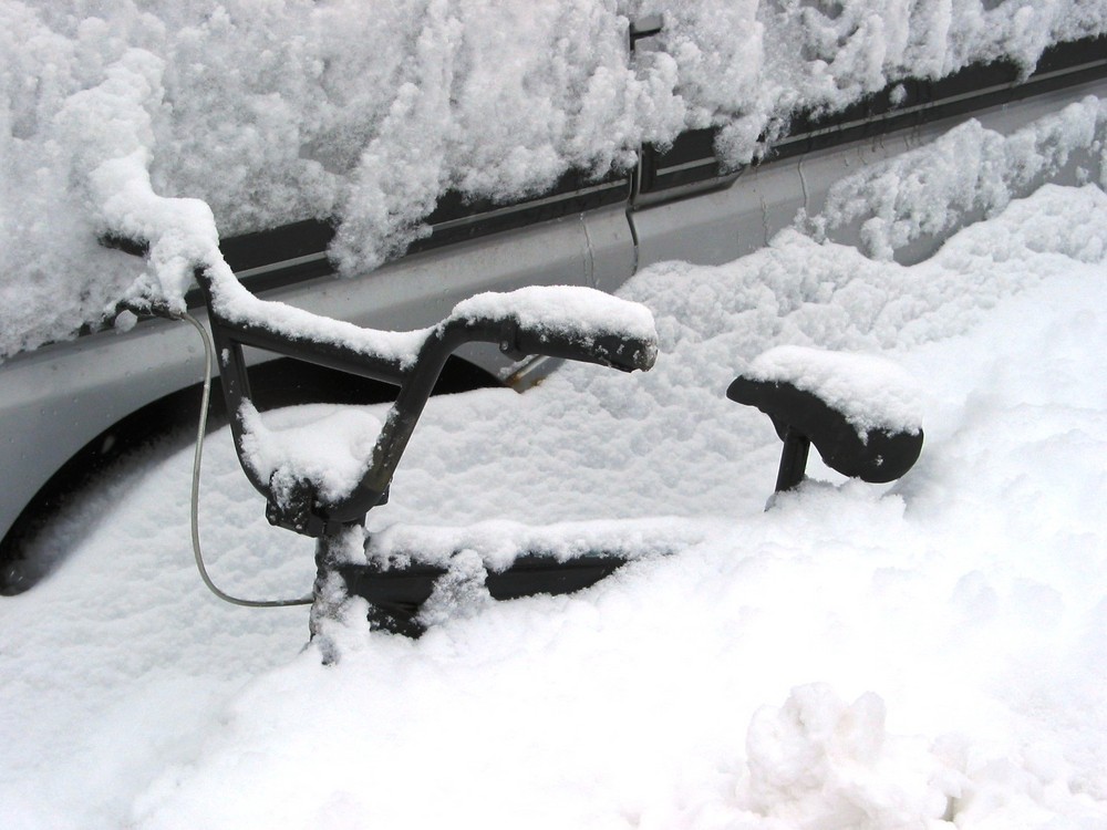 Winterliche Fahrradfahrt