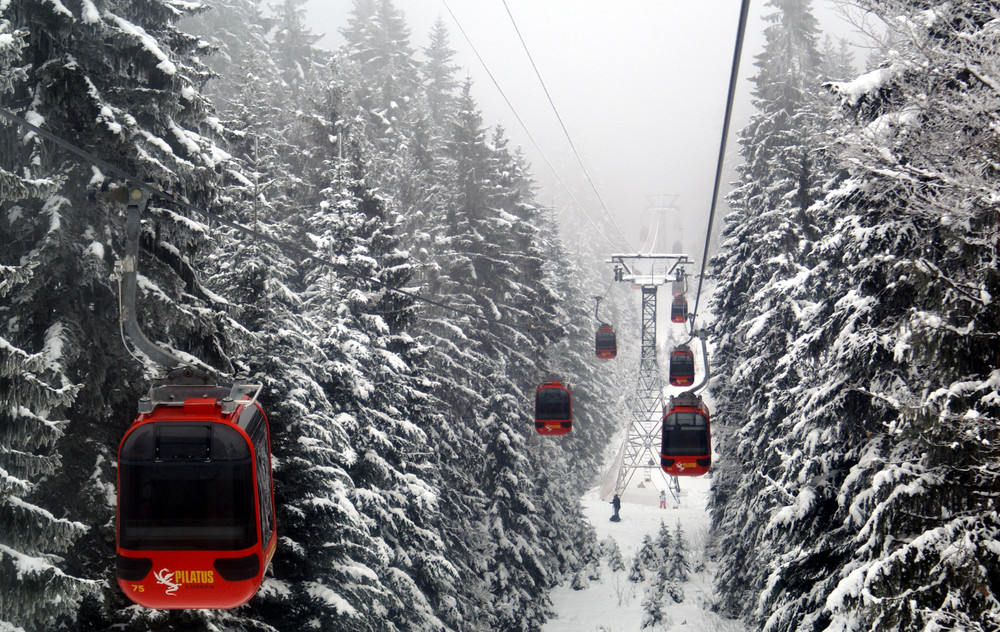 Winterliche Fahrt auf den Pilatus